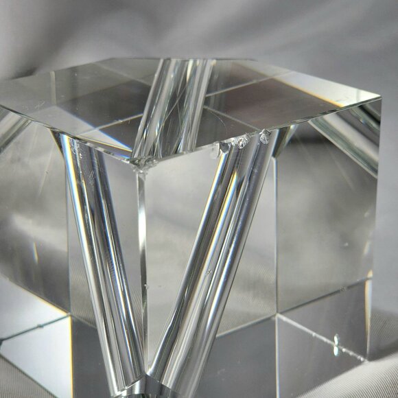 Crystal Cube for Hanging Light Fixture Replacement Pendant Glass Paperweight 2 ¾ - Picture 10 of 10